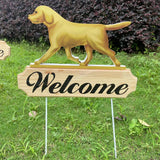 Smooth Dog Ornament Shop Window Garden Decor Craft Grassland Card Ground Insert Convenient Wooden Lightweight Door Sign For Yard