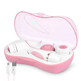 Facial Cleansing Brush With 3 Bi-directional Spin Brush Heads  Waterproof Face Spa System Deep Scrubbing Skin Care Face Massager
