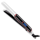 AD-Hair Straightener For Straight Hair Curly Hair Dry-Wet Dual Purpose Flat Iron Led Digital Straightening (White) Eu Plug
