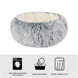 Calming Dog Bed Cat House Donut Pet Bed Fluffy Plush Self Warming Round Cushion Anti Anxiety Kennel Mats for Small Large Dogs