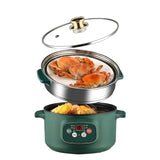 220V Multifunction Electric Soup Stew Noodle Cooking Pot Rice Cooker Egg Omelette Frying Pan Timer Mini Hotpot Food Steamer