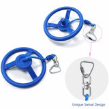 Outdoor Indoor Shaking Hands Climbing Sports Swing Ninja Wheel Set Accessories Children's Swing Ring Steering Wheel With Rope