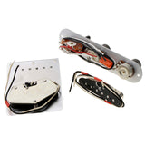 6 Strings Saddle Bridge Plate, 3 Way Switch Control Plate, Neck Pickup Set for Fender TL Telecaster Electric Guitars Replacement