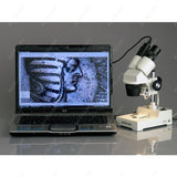 Sharp Stereo Microscope--AmScope Supplies Sharp Stereo Microscope 20X-30X-40X-60X