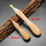 2Pcs Natural Yak Horn Massage Wand Face Body Acupuncture Point Massage Stick Physiotherapy Reflexology Skin Beauty Gua Sha Tool