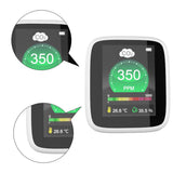 Gas Detector Analyzer Air Quality Monitor CO2 Meter Carbon Dioxide Detector Temperature Humidity Monitor CO2 Alarm Function