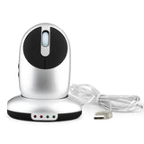 2.4G Wireless Rechargeable Mouse 3-gear Adjustable DPI Ergonomic Optical Mouse with 3-port USB Hub Charging Dock
