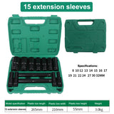10PCS 1/2 Inch Electric Wrench Accessory Set Steel Sleeve Set Household Multifunctional Practical Sleeve Set with Storage Box