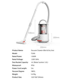 Deerma Vacuum Cleaner TJ200 Wet and Dry Household Floor Cleaner Dust Collector with Floor Brush 18000Pa 1200W 6L Capacity 220V