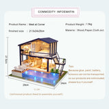 CUTEBEE DIY Dollhouse Wooden Doll Houses Miniature Doll House Furniture Kit Casa Music Led Toys for Children Birthday Gift A68A