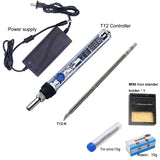 Mini T12 Electric soldering iron 72W adjustable temperature digital T12 solder station welding tool WIth DC 24V Power adapter