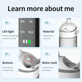Intelligent Oral Irrigator Rrechargeable Water Flosser Dental Water Jet 180ML 6 Modes Water Tank Waterproof Dental Teeth Cleaner