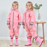 3-10Years Kids Cartoon Raincoat Outdoor Waterproof Jumpsuit One Piece Rainwear Coat Multicolor Unisex Children frog Giraffe Coat