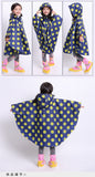 Freesmily Kids Stylish Rain Poncho Waterproof Rain Jacket Coat For Girls Boys