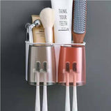 1 Set Toothbrush Holder Wall Set Toothbrushes Cup Mouthwash  Dental  Mug Squeezer Tooth Tumblerful Household Washing Table Shelf