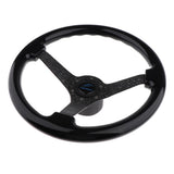3 Spoke Boat Marine Silver Hard Steering Wheel with Black Alloy Grip