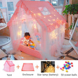Kids Play Tent Large Fairy Playhouse For Children Castle Tent Indoor Princess House Big House With Curtain Girl Boy Fairy Tent