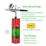 Best Quality New Arrival TM80S Airbrush Compressor Kit Auto Start Stop Mini Portable Cordless Personal Pump