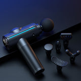 Massage Gun LCD Screen 6 Heads Handheld Muscle Therapy Massager Body Deep Tissue Muscle Massager Shoulder Neck Relaxation