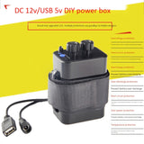 Dropship-Waterproof DIY 6X 18650 Battery Case Box Cover with 12V DC and USB Power Supply for Bike LED Light Cell Phone Router