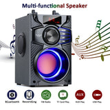 TOPROAD Bluetooth Speaker 10W Portable Wireless Stereo Bass Big Party Speakers Subwoofer Column Support FM USB Remote Control