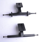 1 Pair Double Floor Longboard Trucks 12Inch Skateboard Bracket Trucks Gravity Casting Tech,Black