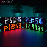 OOTDTY DS3231 temperature meter High Accuracy DIY Digital Dot Matrix LED Alarm Clock Kit with Transparent Case Date Time Display
