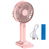 Mini Portable Hand Fan With Mobile Phone Holder USB Power And Battery For Desktop Outdoor Ventilation Ventilador Cooling Fans