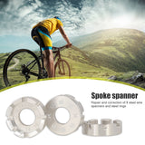 Bicycle Spoke Nipple Wrench 8 Way Groove Bike Wheel Rim Adjuster Spanner Galvanized Repair Service Tool Key