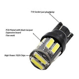 4pcs/lots  Car T10 LED 194 168 W5W 10-7020 SMD Wedge Replacement Reverse Instrument Panel Lamp Bulbs For Clearance Lights Z2