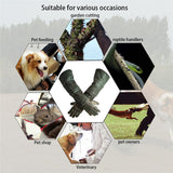 Pet Gloves Cowhide Leather Anti-Grabbing Anti Bite Protective Gloves Cat Dog Training Handling Gloves Dog Training Equipment