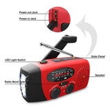 Mini Multi-functional Hand Radio Solar Crank Dynamo Powered AM/FM/NOAA Weather Radio Use Emergency LED Flashlight Power Bank