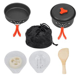 Portable Camping Tableware Cooking Set Outdoor Cookware Pan Pot Bowl Spoon Fork Utensils For Hiking Picnic Travel Wild Campismo