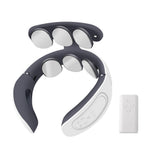 6 Head Neck Massager with Remote control English voice massage Infrared Heating Pulse Neck and Back Massager Head Massager Gift