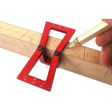 Aluminum Alloy Dovetail Marker Dovetail Marking Jig Wood Dovetail Tool Precise Dovetail Guide W/ 8 Slopes Woodworking Hand Tool