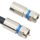 Compression RG6 F Connector Coax Coaxial Adapter Plug for Satellite &amp; Cable TV (50 Pack)
