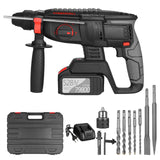 21V Brushless Heavy Duty 4 Function Rotary Hammer Drill 1 Inch SDS-plus Adjustable Grip 980 RPM Cordless Drill Demolition Kit