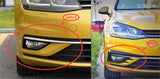 5G0 853 212 H Fog Light Foglamp Frame Bumper Grills kit Fit For Golf MK7.5 2018-2019 5G0853211H 5G0853666F