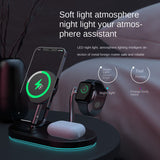 Four-In-One Magnetic Wireless Charger All-In-One Stand Base Fast Charging With Watch Wireless Charging Cable