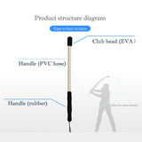 Golf Swing Stick Golf Practice Training Aid Swing Trainer Indoor Outdoor Beginners Auxiliary Exercise Golf Accessories