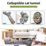 2022 New  Collapsible Tunnel Tube Pet Toys 59" Length Cat Play Tunnel Large Durable Hideaway for Ferret Rat Sugar Glider Rabbit