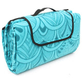 Portable Waterproof Folding Beach Picnic Mat Outdoor Printed Moisture-Proof Camping Sleeping Mat Travel Beach Pad 2X2M
