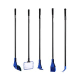 Fish Tank Clean Tools 5 In 1 Aquarium Cleaning Set Fish Net Gravel Grass Fork Rake Algae Scraper Sponge Brush Aquarium Supplies