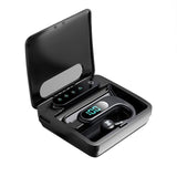 Bluetooth-compatible Headset With Charging Bin True Stereo Hanging Type Business Model Battery Display Long Standby Headphones