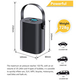 HOT-Rechargeable Air Compressor 3000Mah, Mini Portable Tire Inflator Electric Tire Air Pump, Lcd Display Led Light, For Cars