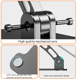 Aluminum Laptop Riser Stand Dual Axis Design Height/Angle Adjustable Notebook Holder