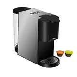 Coffee Machine 4in1 Multiple Capsule Espresso Dolce Milk&Nespresso&ESE Pod&Powder Coffee Maker Stainless Metal Outook