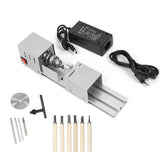 DIY Wood Lathe Beads Machine Speed Adjustable Rotary Lathe Milling Polishing 100W Mini CNC Buddha Bead Machines Woodworking Tool