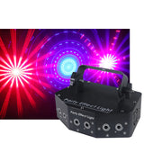SUNART Mini 6 Eyes RGB Laser Projector Stage Lighting Effect For DJ Disco Party Christmas Holiday DMX Sound Auto Modes  Lamp