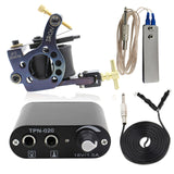 Hot Sale Coil Tattoo Machine Gun Kit Set with Tattoo Power Supply Foot Switch Pedal Clip Cord for Tattoo Beginner Supplies